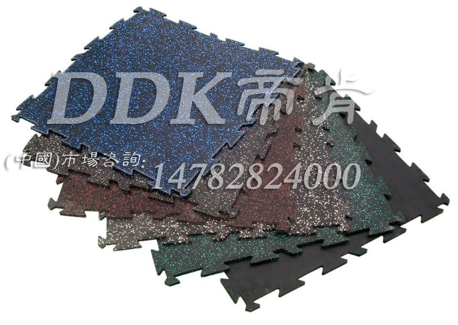 【健身房減震地膠】多色組合型健身房減震地膠樣板圖片,帝肯(DDK)_S3020_P500（Niki|耐柯）效果圖，健身房地膠